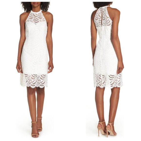 LILLY PULITZER Kenna Scalloped Fan Lace Dress - Picture 1 of 10